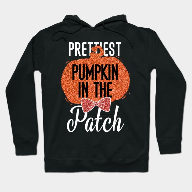 Prettiest Pumpkin In he Patch T Shirt Funny Halloween Shirt for Girls Daughter Hoodie by Sinclairmccallsavd